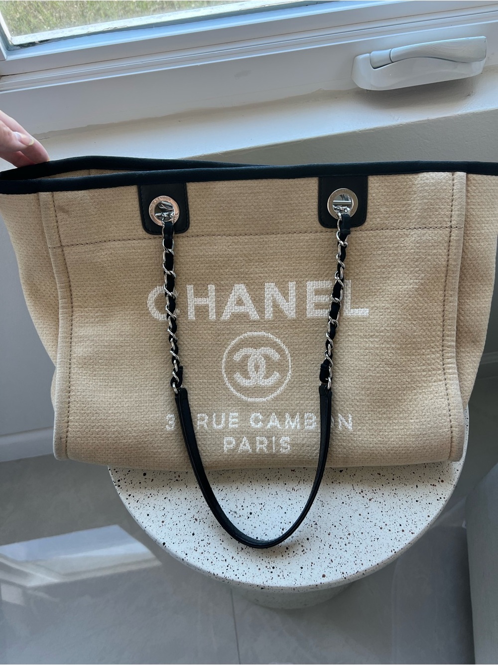 CHANEL Beige Deauville Tote - Small